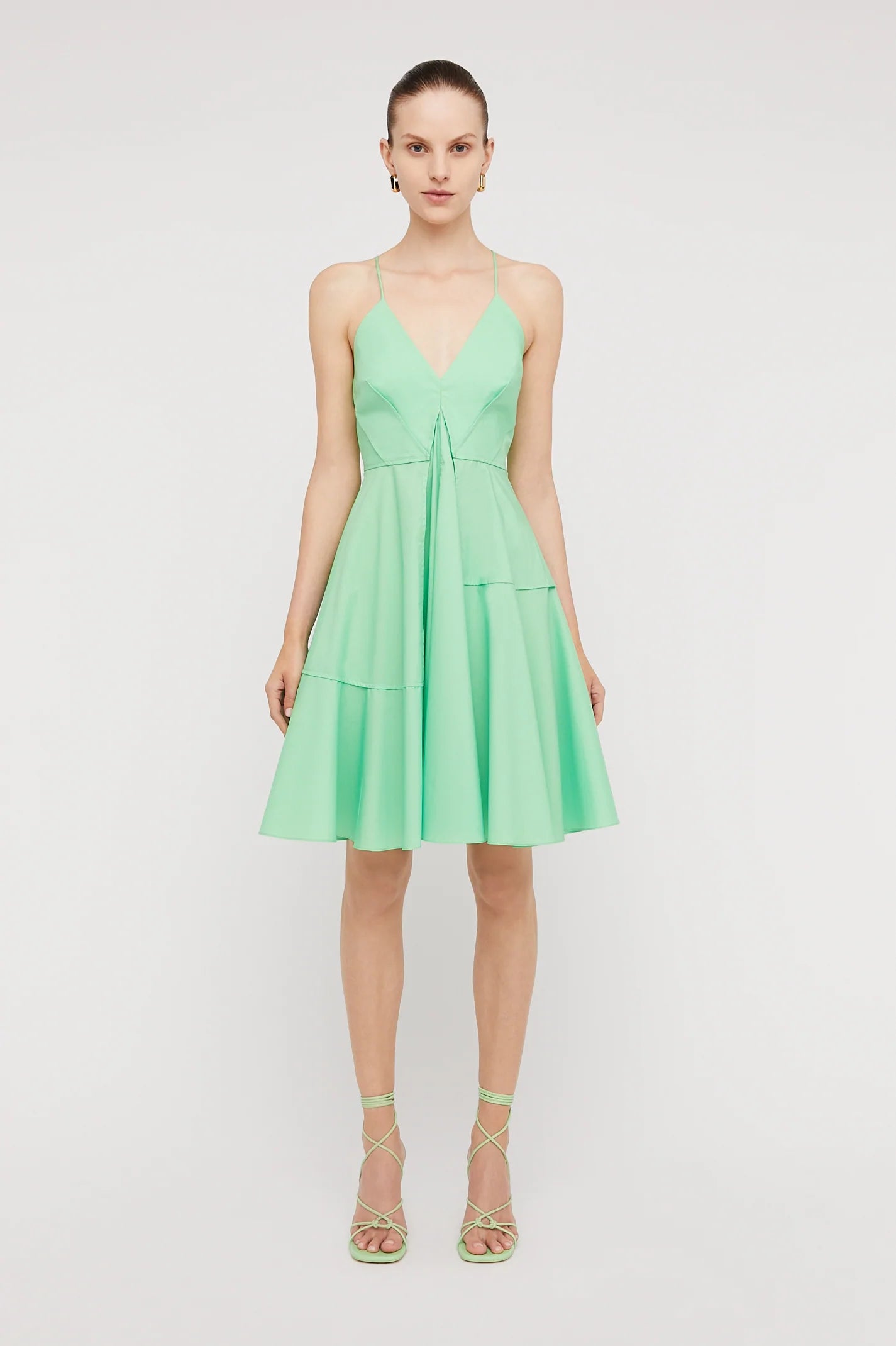 Parachute Strappy Mini Dress Spearmint