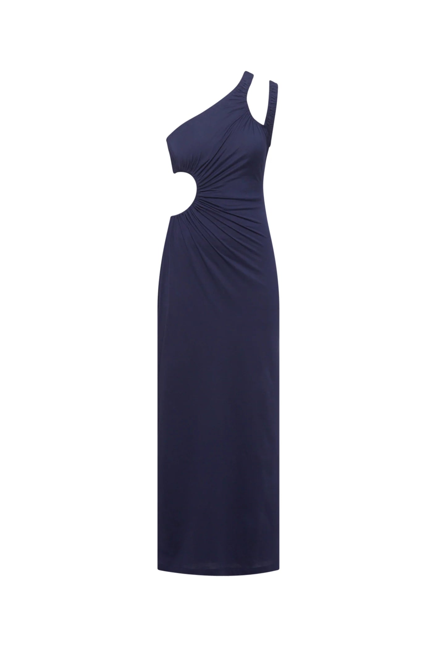 MERCERISED COTTON DRESS - NAVY