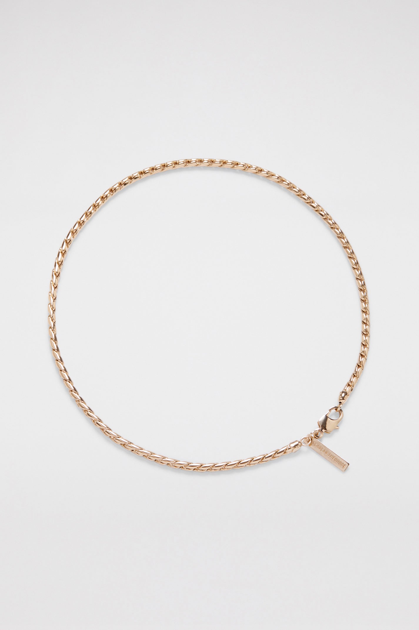 THICK ROPE CHAIN CHOKER - LIGHT.GOLD