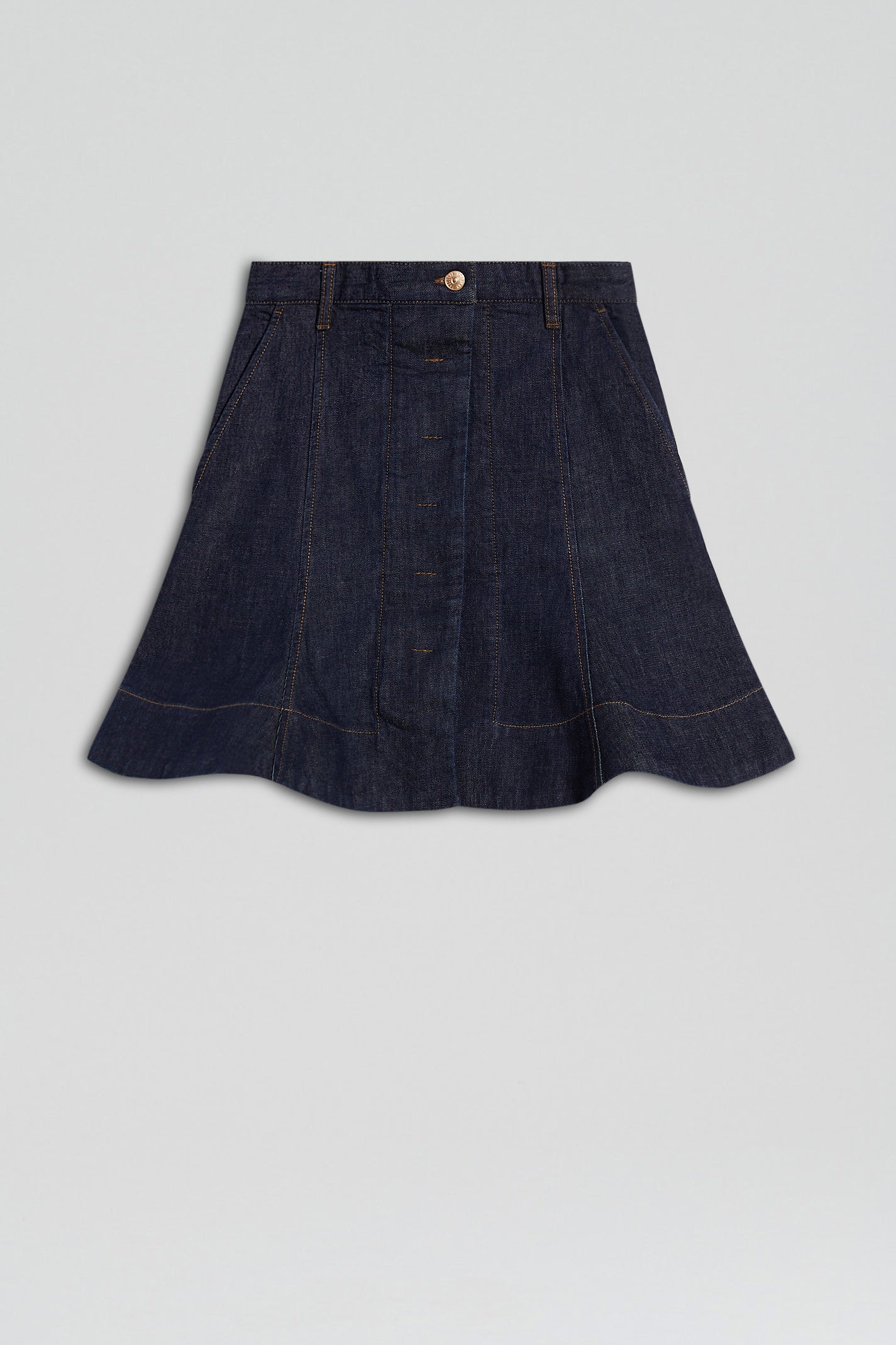 DENIM SKATER SKIRT - INDIGO B