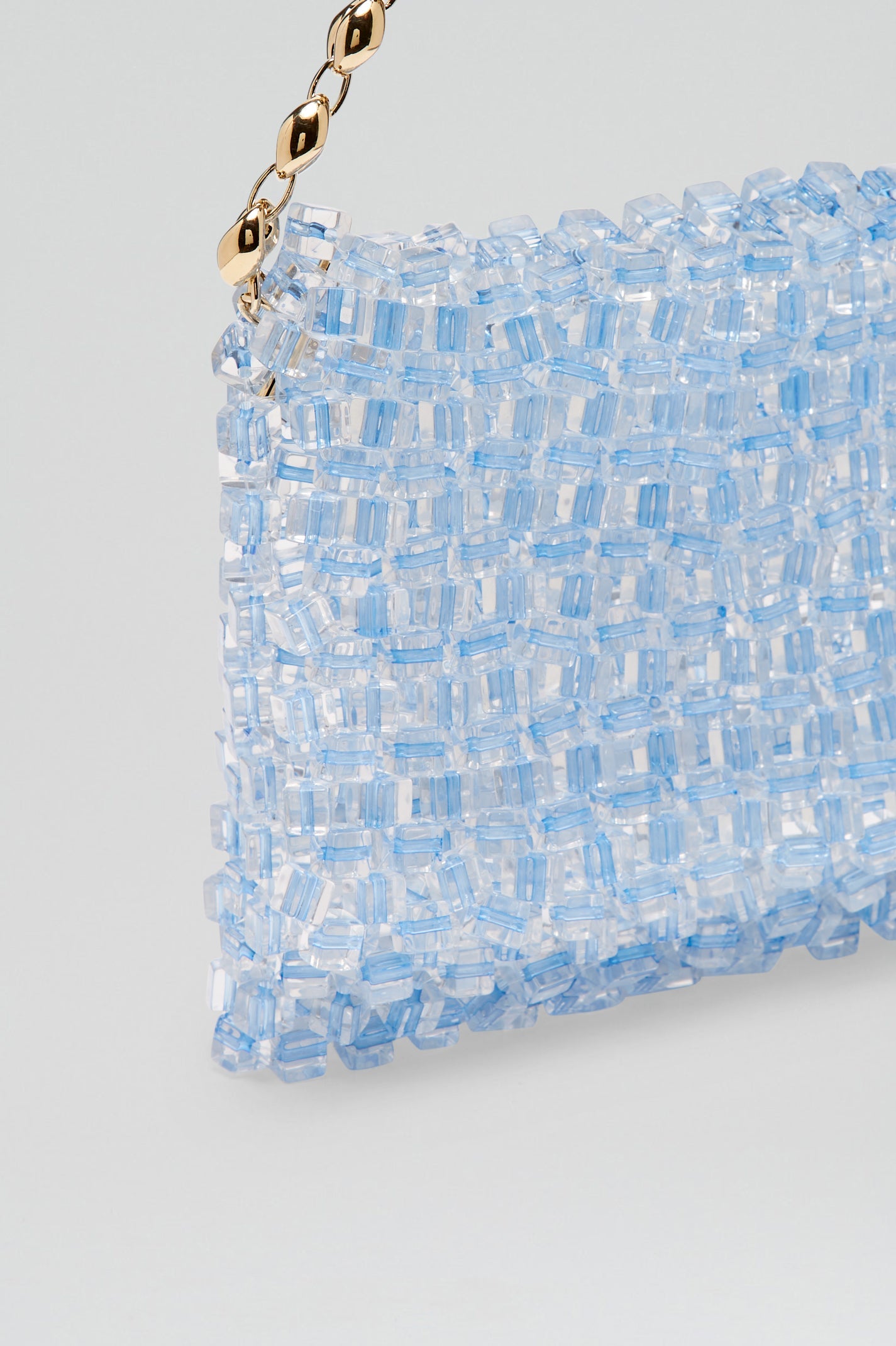 CUBE BEAD CLUTCH - LIGHT.BLUE