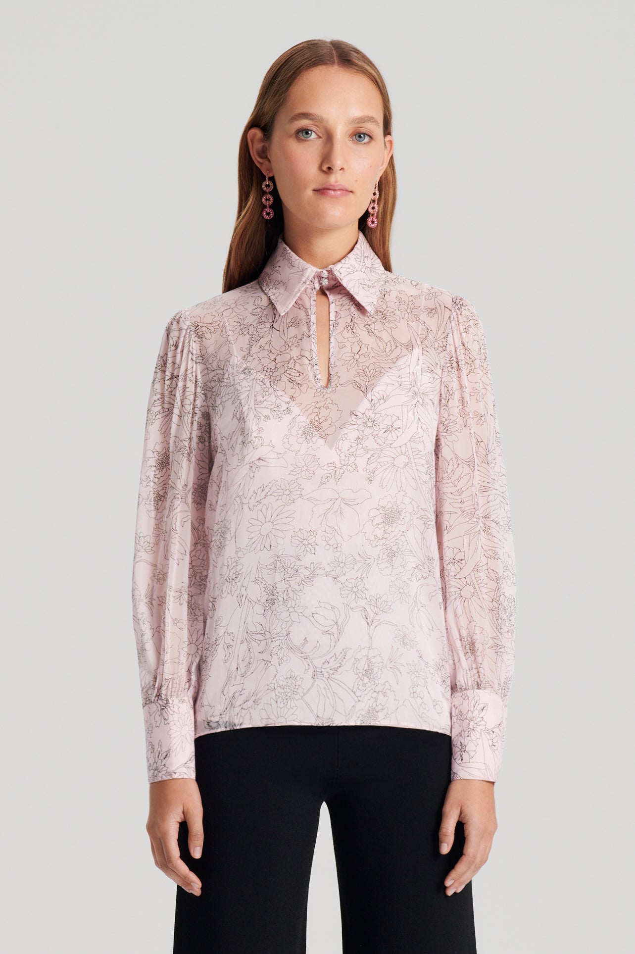 georgette-floral-blouse-pink