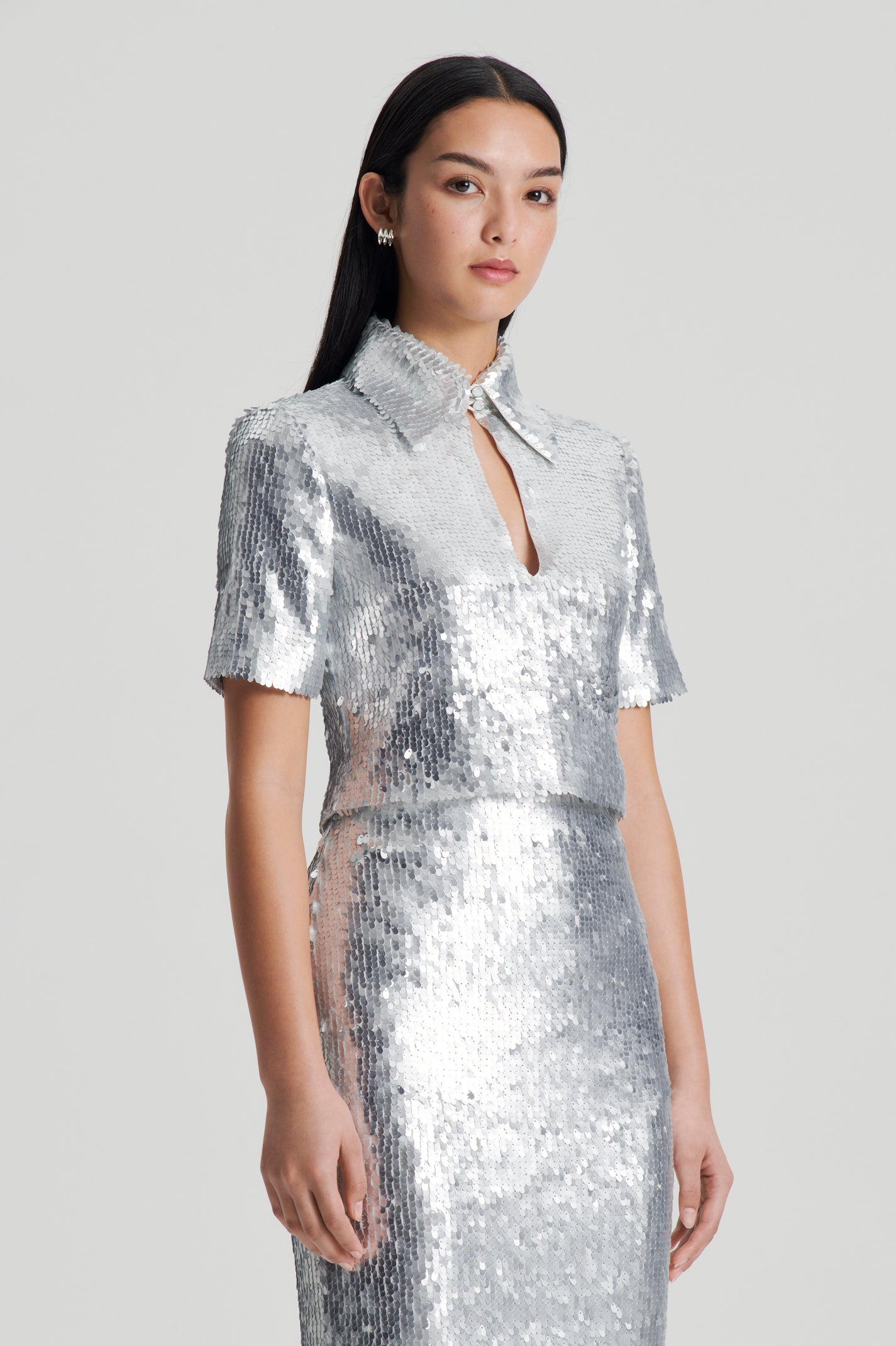 sequin-short-sleeve-top-silver