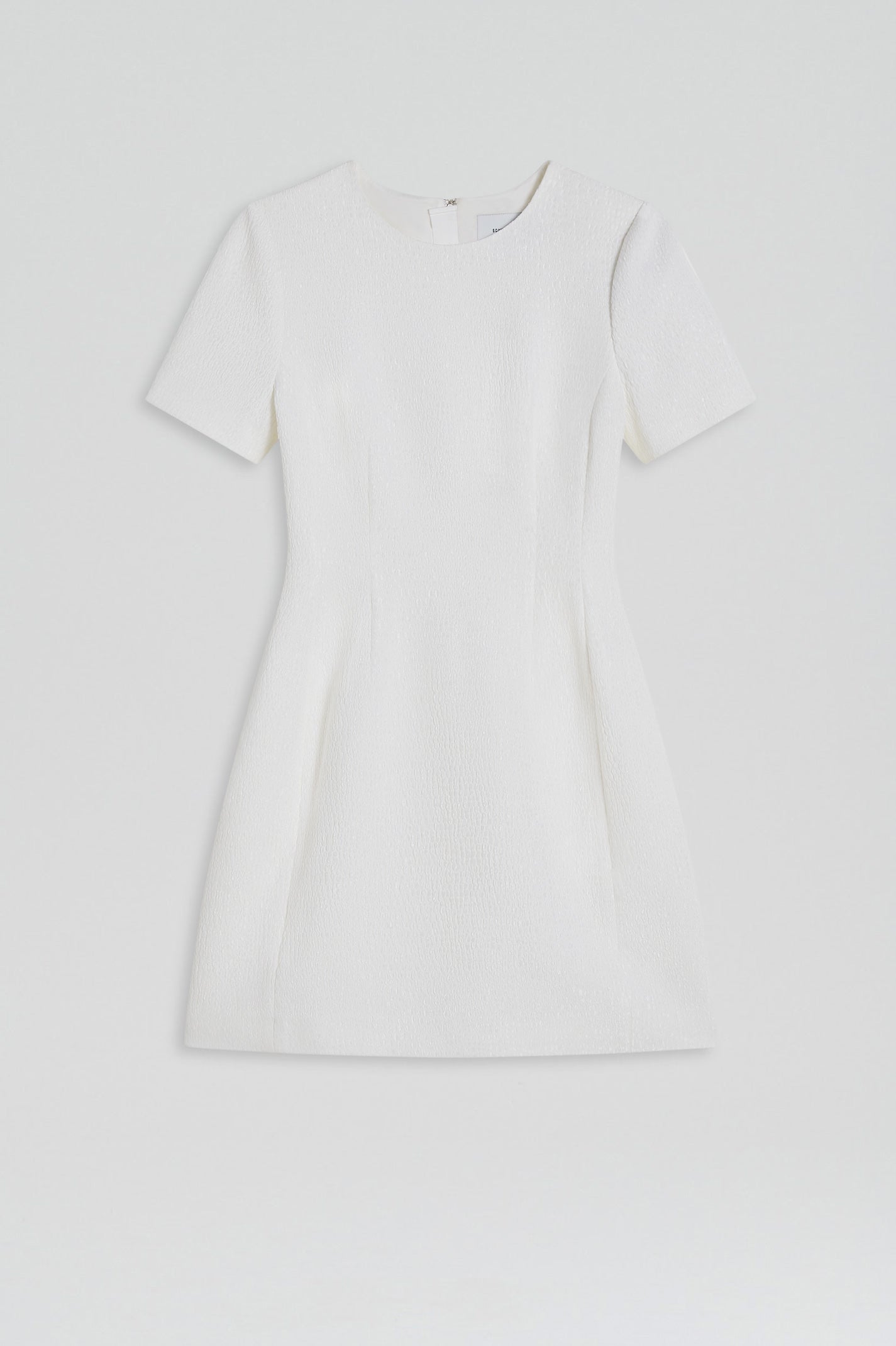 STRETCH REPTILE MINI DRESS - WHITE