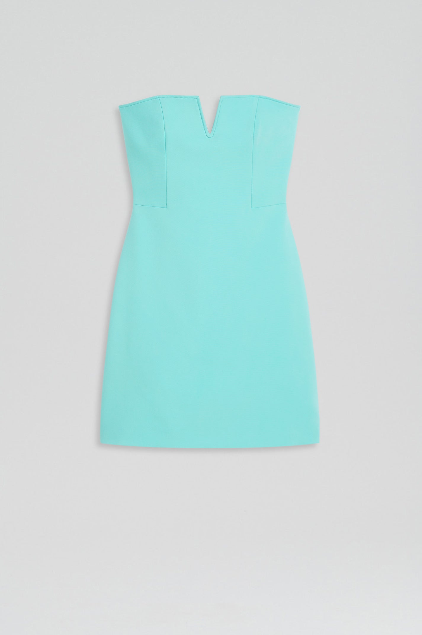 TAILORED BUSTIER DRESS - TURQUOISE