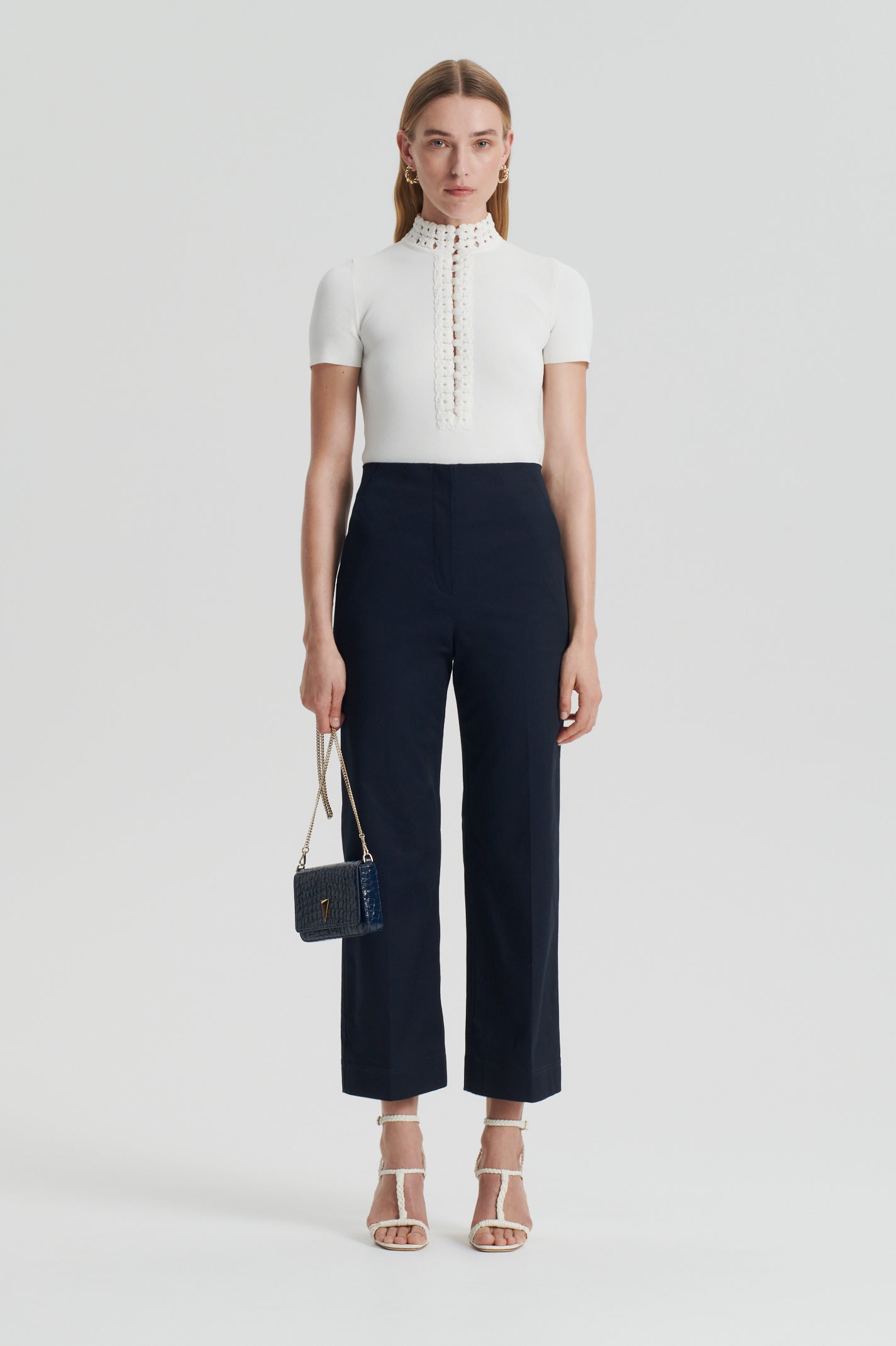 TAILORED HIGH WAIST TROUSER - BLACK - Scanlan Theodore