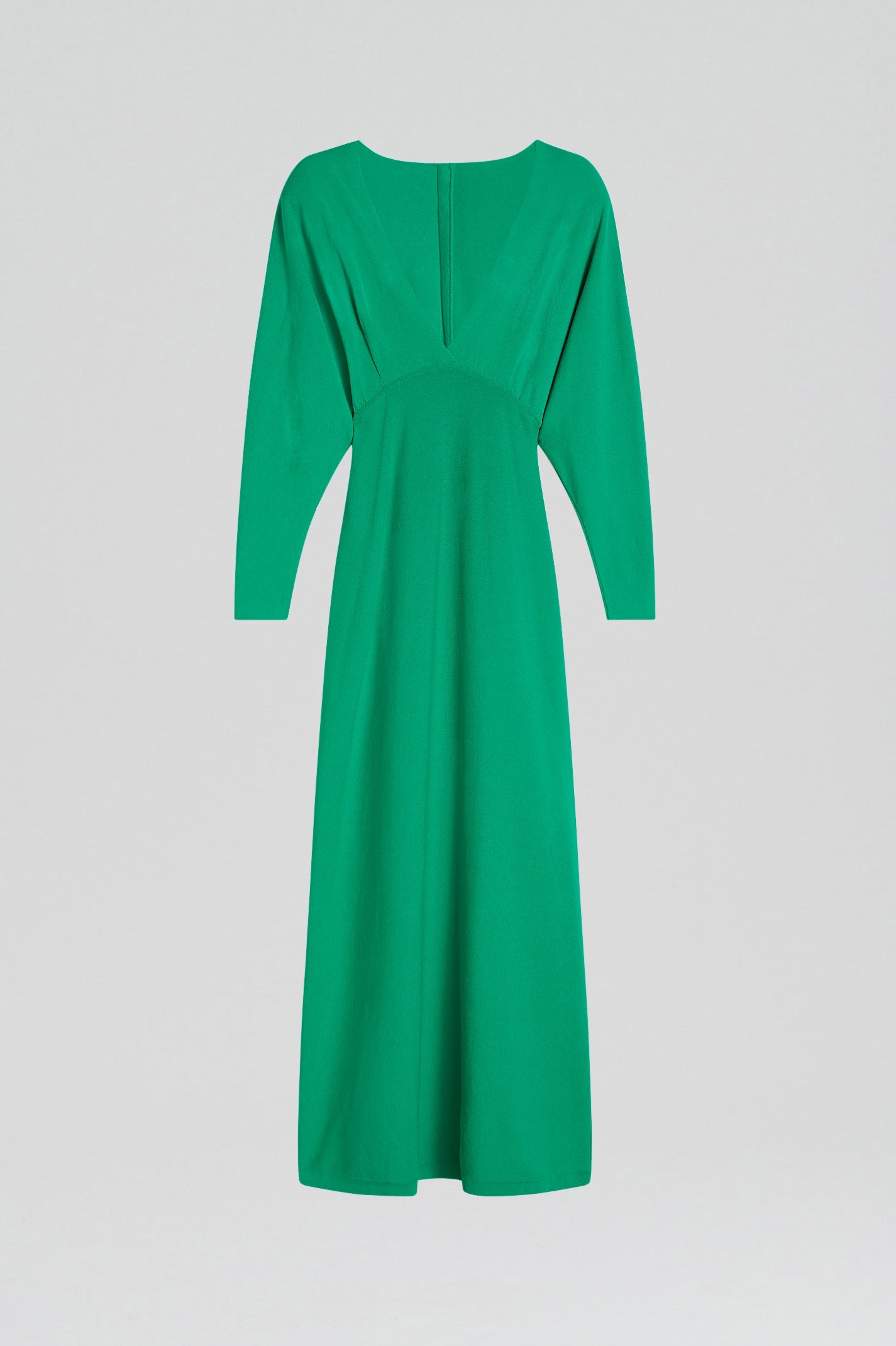 CREPE KNIT DOLMAN SLEEVE GOWN - GREEN