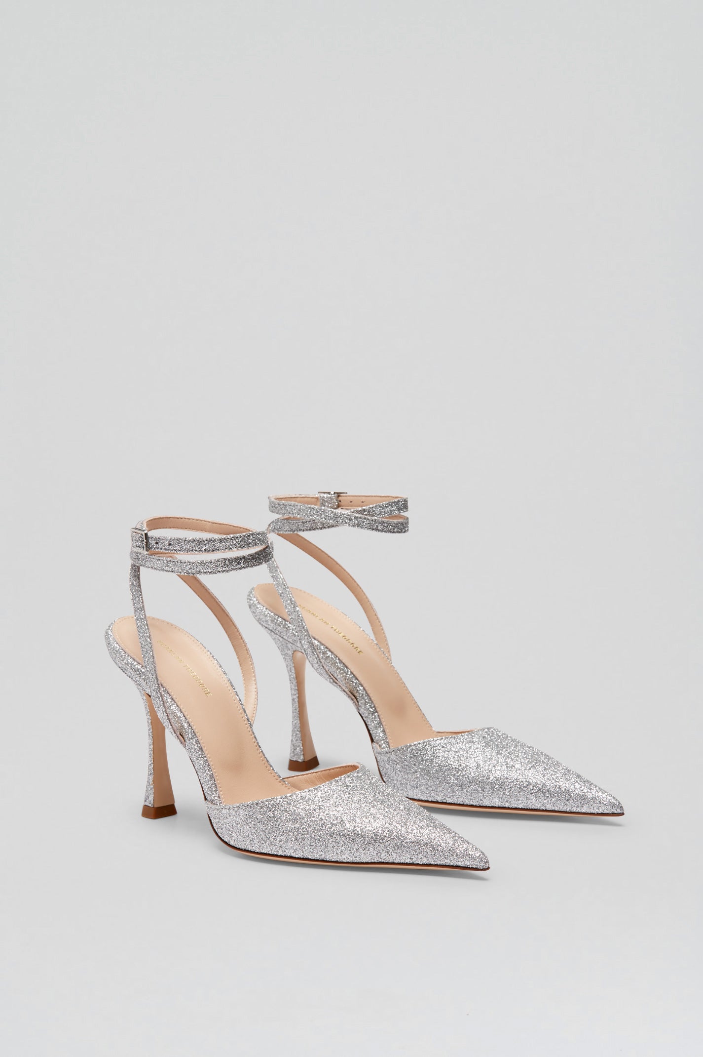 TINSEL ANKLE WRAP PUMP 9.5 - SILVER