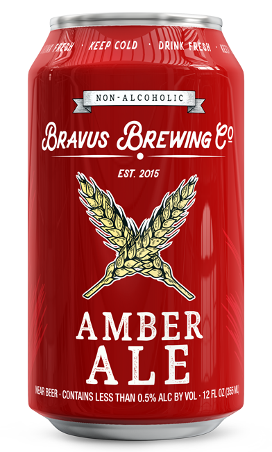 Bravus Non-Alcoholic Amber Ale - Premium NA Craft Beer