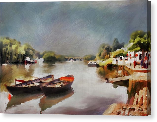 Boats On The River At Richmond II - Canvas Print