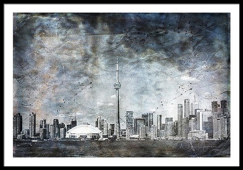 Quiet Sky - Toronto Skyline Framed Print available to order online