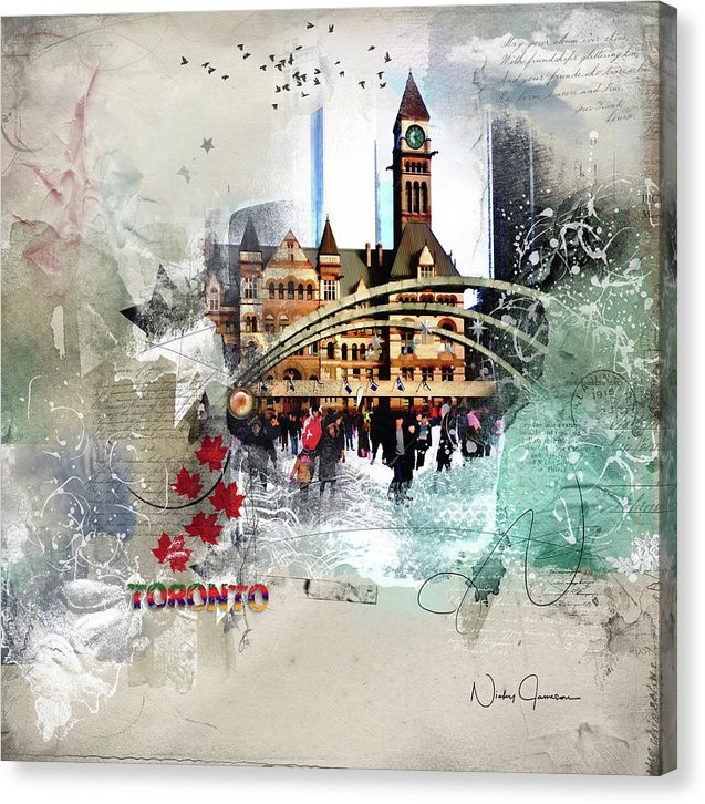 Toronto Skating - Canvas Print