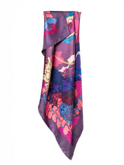 Soldiser Night Day Pink Silk Scarf