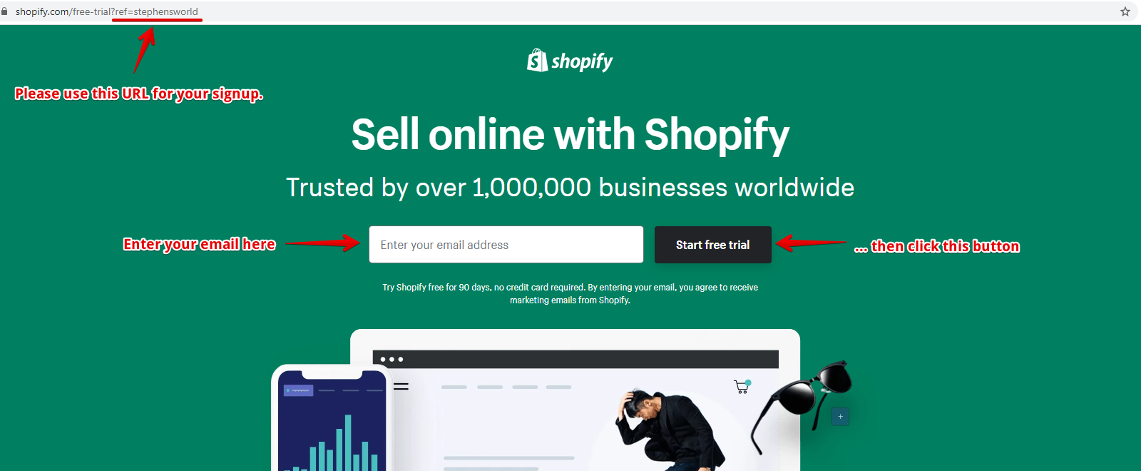 Step 1: Signup for a Shopify Account