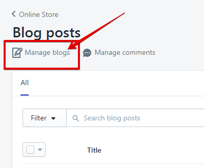 Manage blog posts