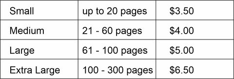 comb binding pricing