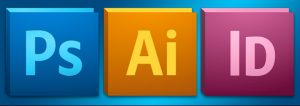 Adobe photoshop illustrator and in design icons