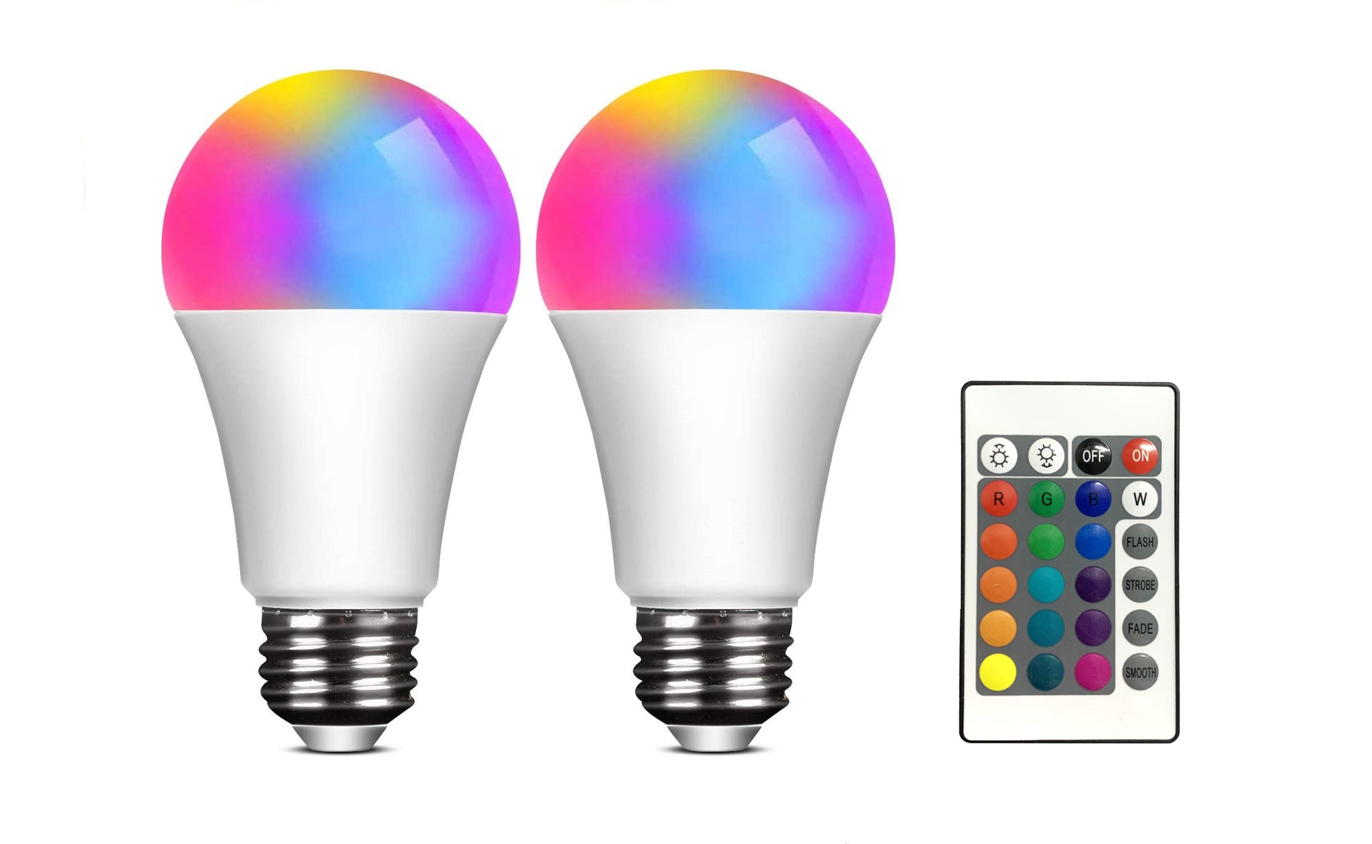 2-Pack Smart Home Multi-Color 5W LED A19 Bulb