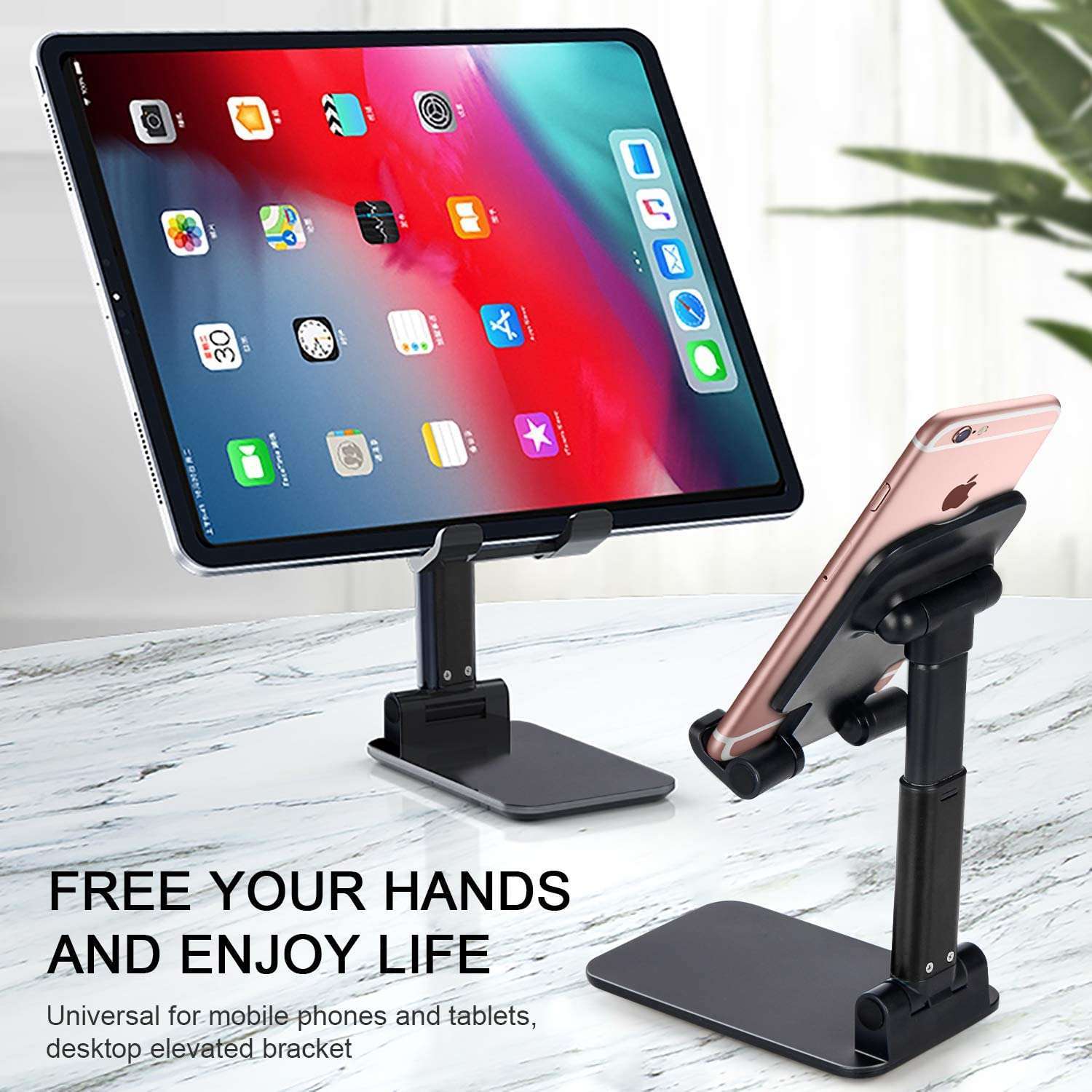 Adjustable Stand for Tablets & Smartphones - Foldable Stand