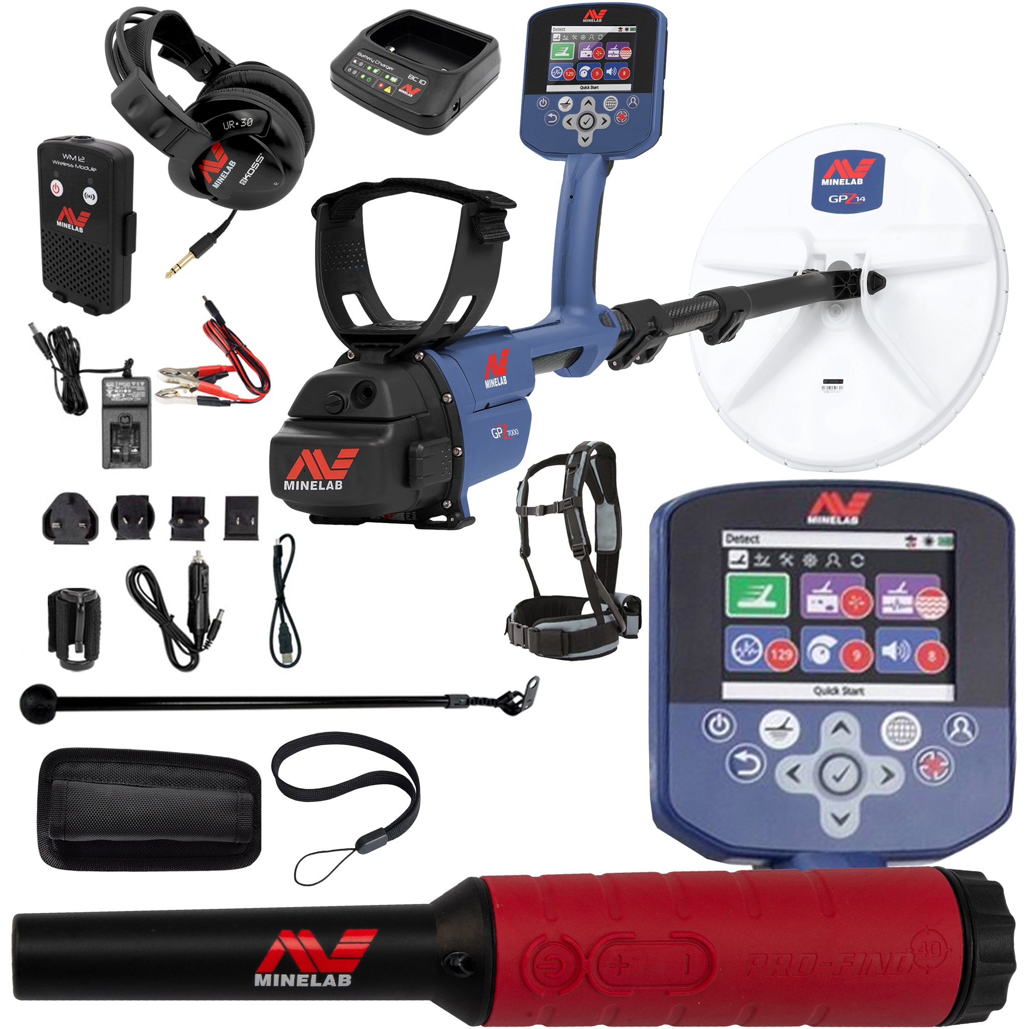 Minelab GPZ 7000 All Terrain Gold Metal Detector with Pro-Find 40
