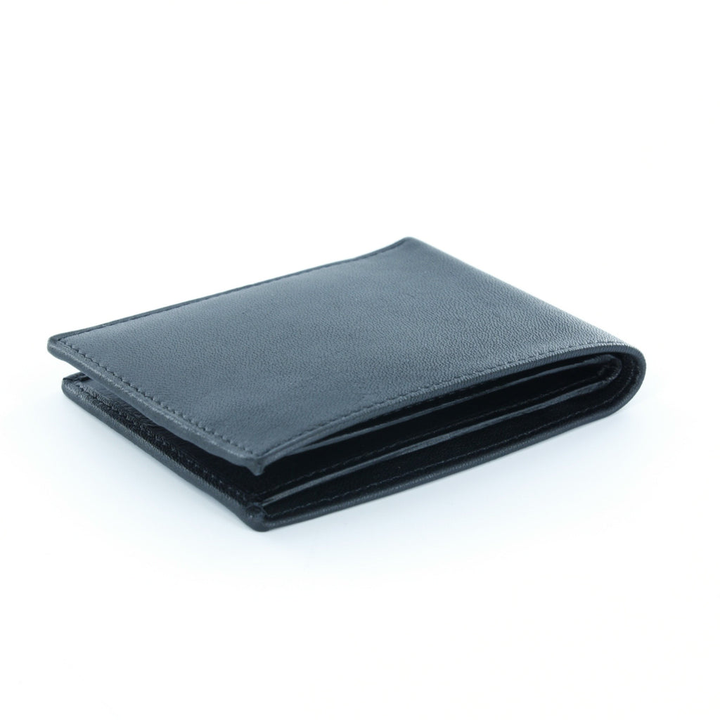 Joseph Abboud Black Genuine Leather Slim-Fold Wallet with ID Window – walletoutlet