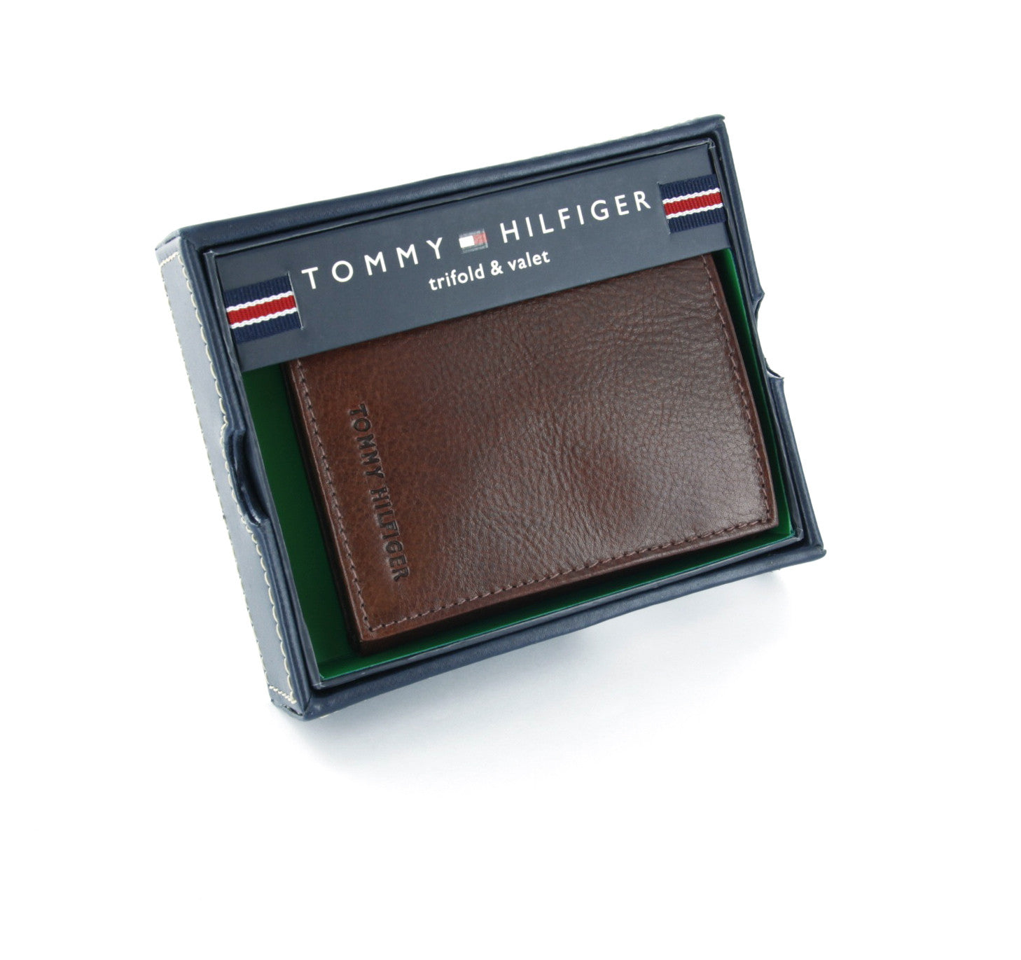 tommy hilfiger bifold leather wallet