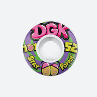 DGK Stay Poppin' Wheels White 52mm