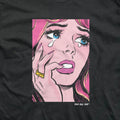 DGK Last Crush T-Shirt - A girls face crying a little with her ring hand on her face covering her lip-Black