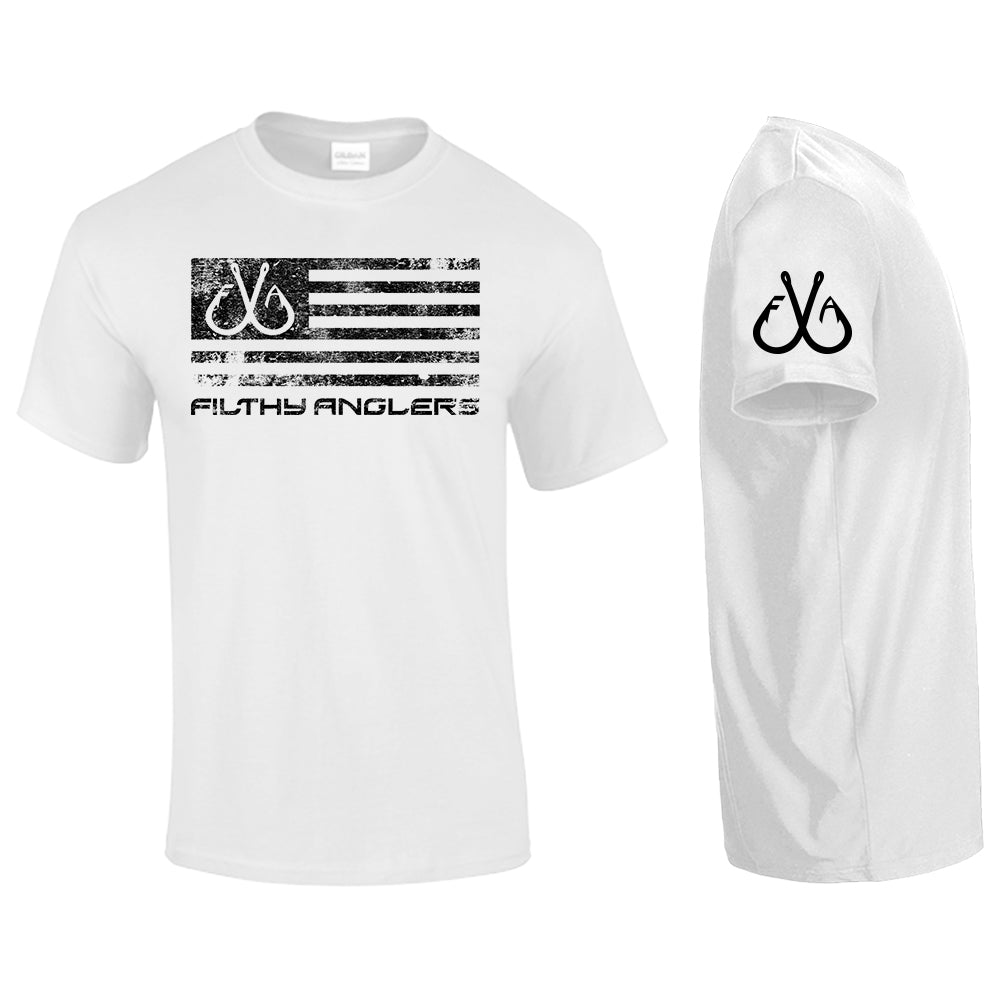 Distressed American Flag T-Shirt - Filthy Anglers