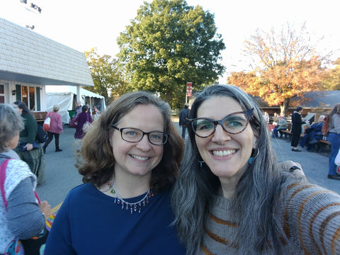 Sara Ware and Natalia Wilson (Team YarnCon) at NY Sheep and Wool