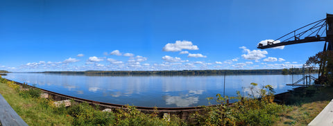 The view of the Hudson River from the Hutton Brickyards in Kingston, NY.