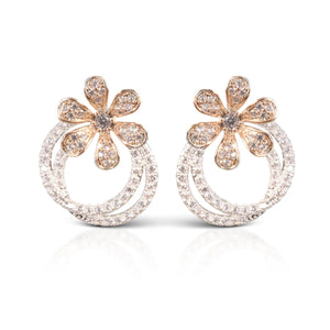 Amanda Blu Double Hoop Flower Earrings - The Grapevine Boutique