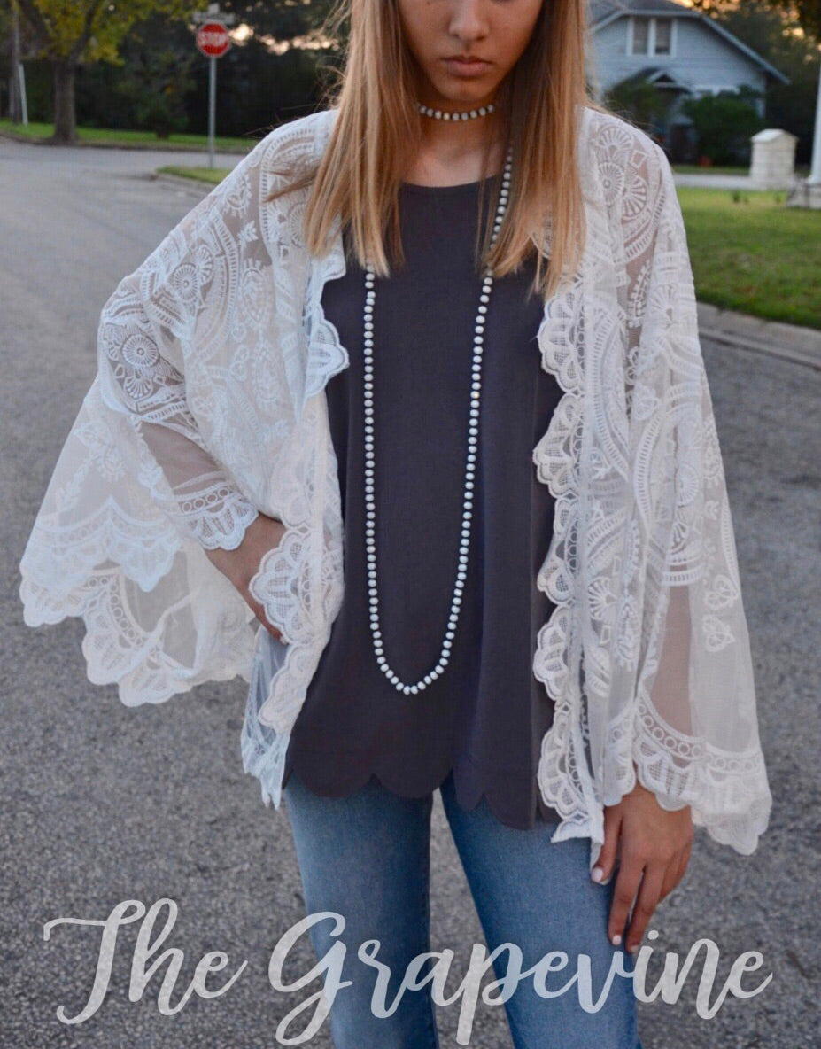 lace kimono top