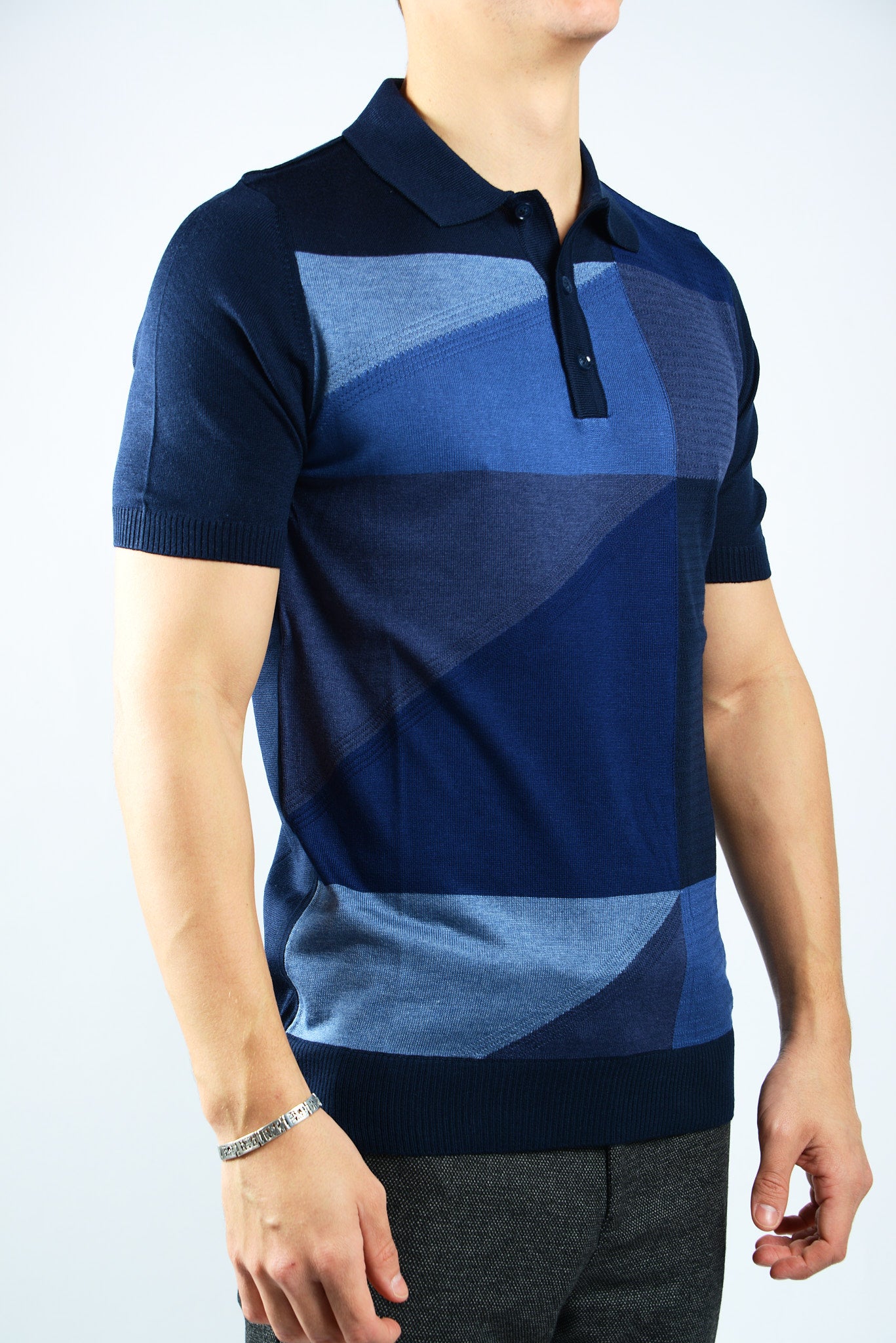 GEOMETRIC SQUARE KNIT POLO – Haight & Ashbury