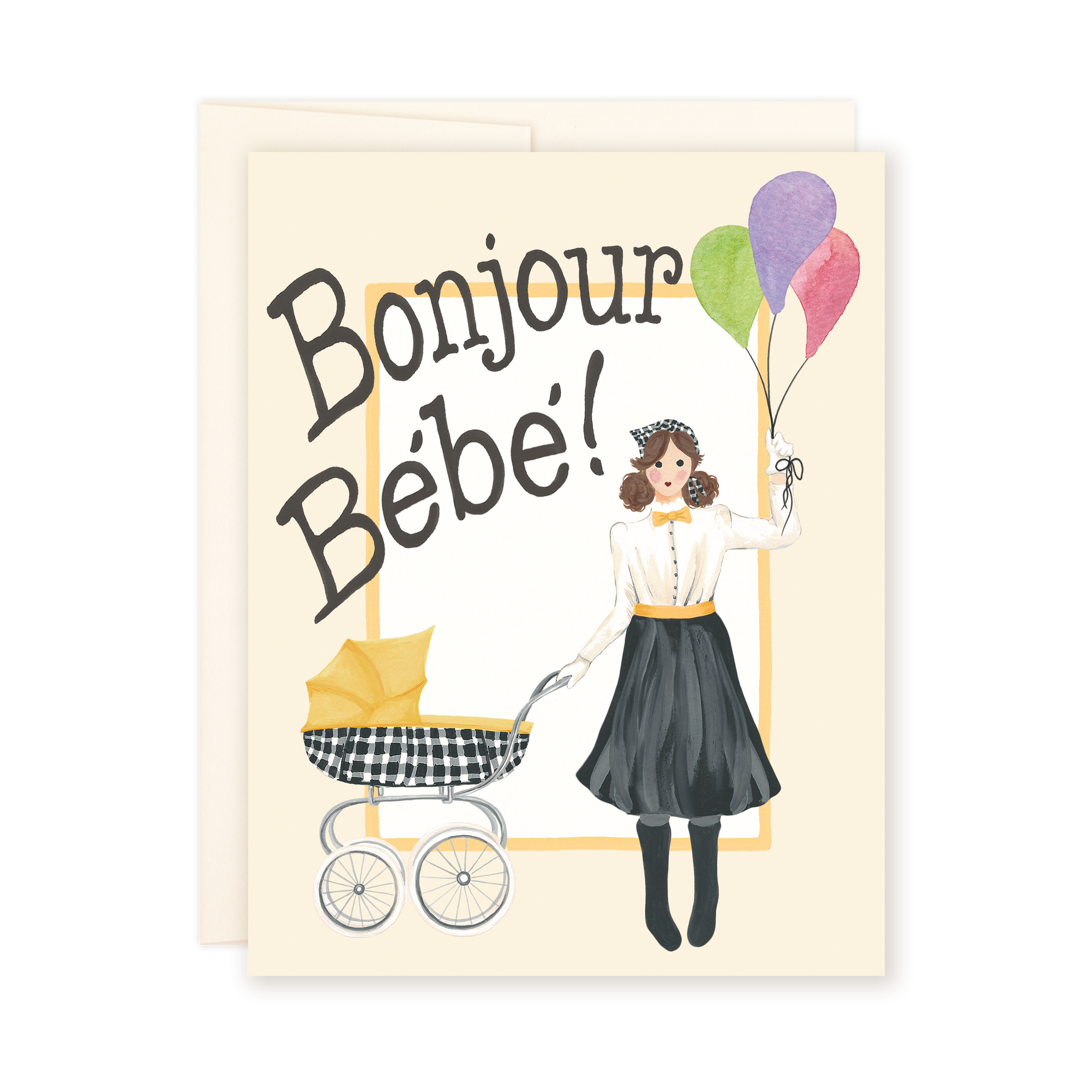 Bonjour Bebe Card Letterwood