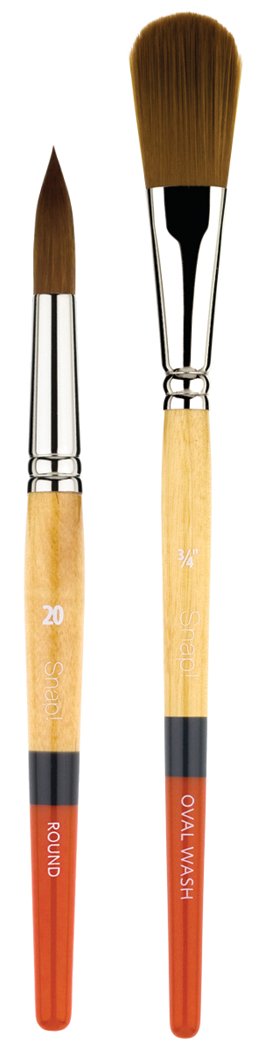 School Grade Golden Taklon Round Brushes – Rileystreet Art Supply