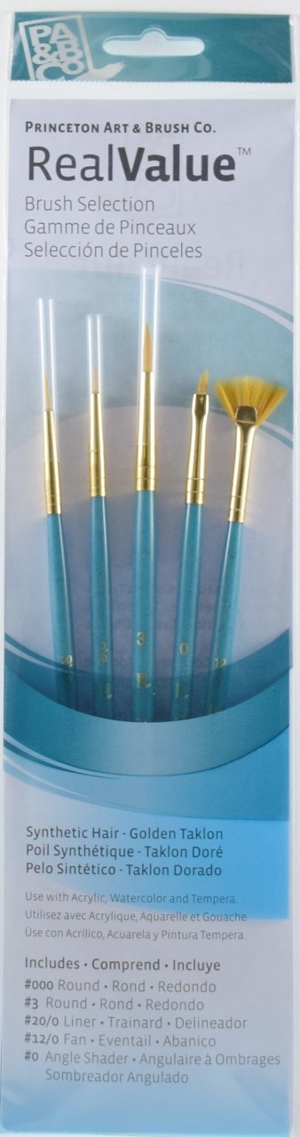 School Grade Golden Taklon Round Brushes – Rileystreet Art Supply