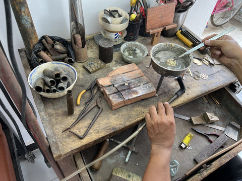 Cambodian jewelry artisan maker