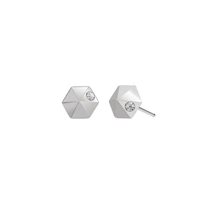 Silver Hexa Stud Earrings | Edge of Ember | Slate + Salt - SLATE + SALT