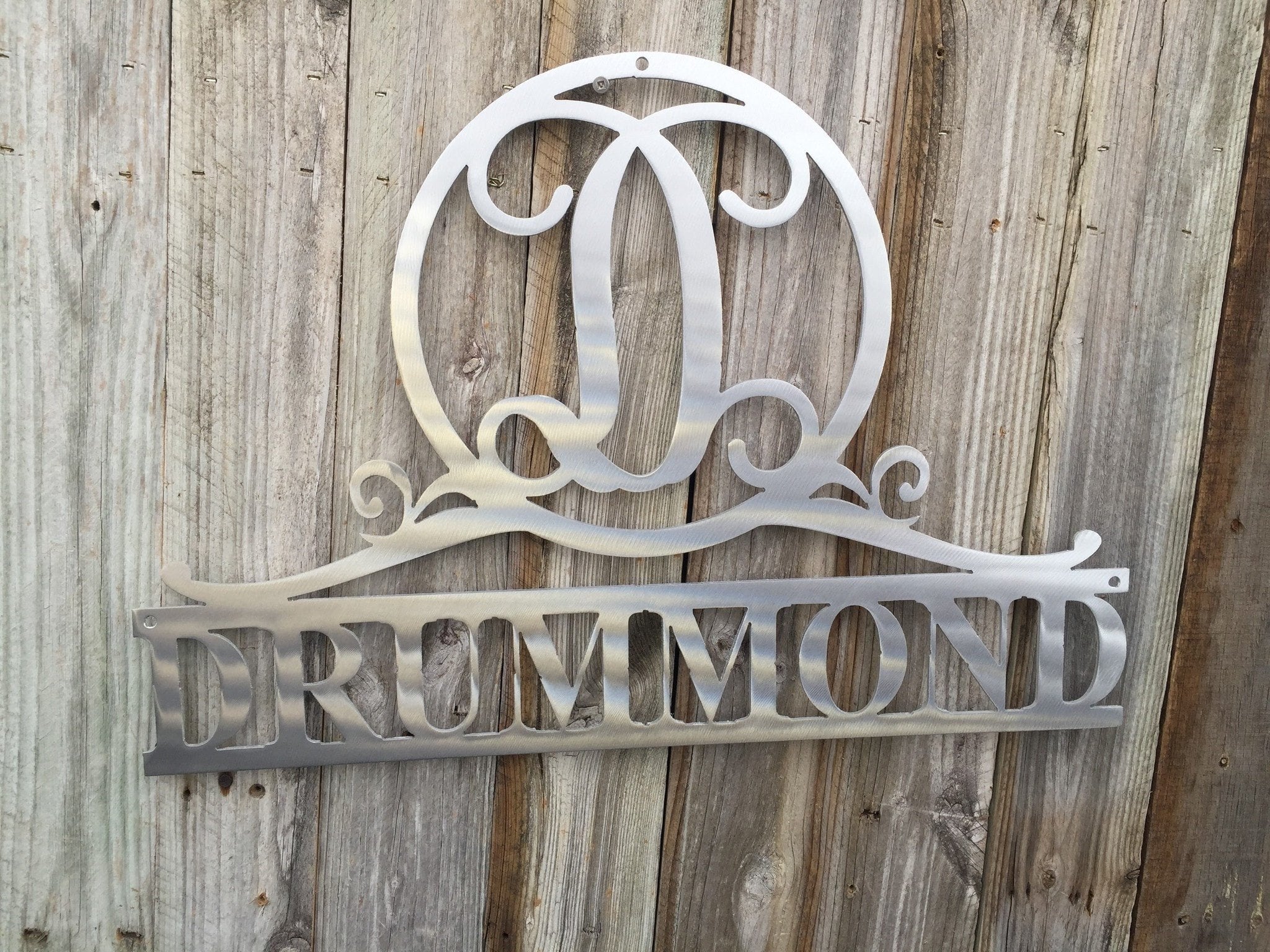 Monogram with Surname / Name - Metal Art - Advanced Metal Art