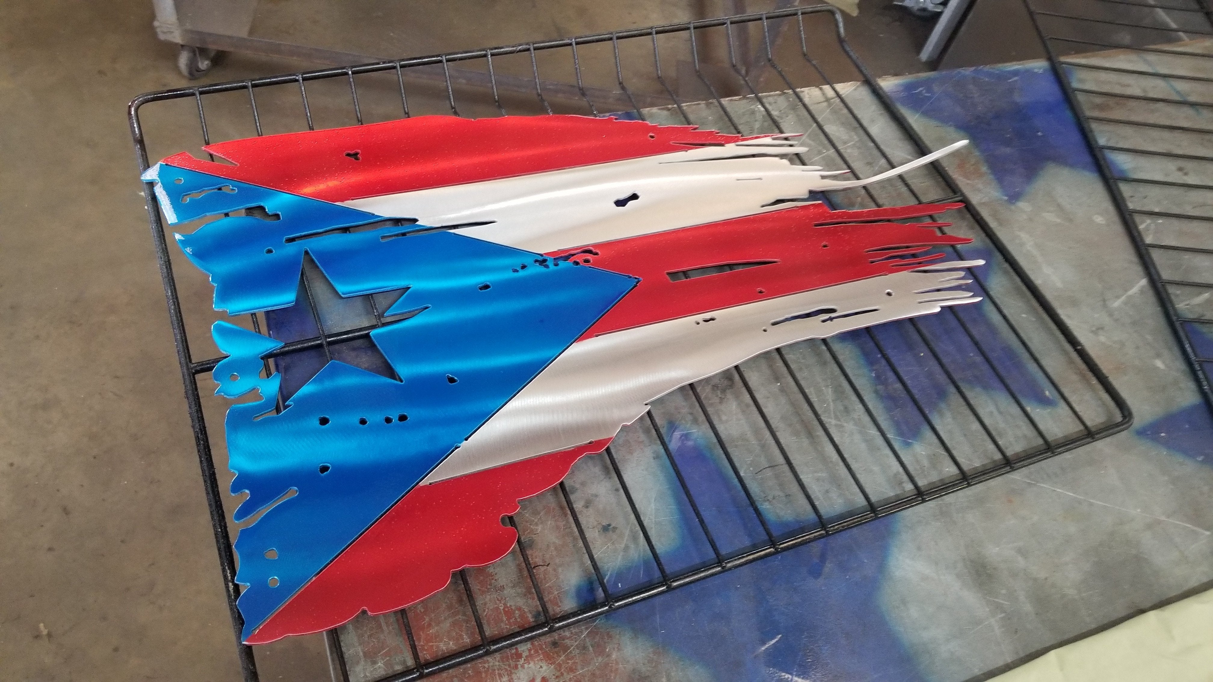 Tattered And Torn Puerto Rican Flag Personalized Custom Metal Art Ho Advanced Metal Art