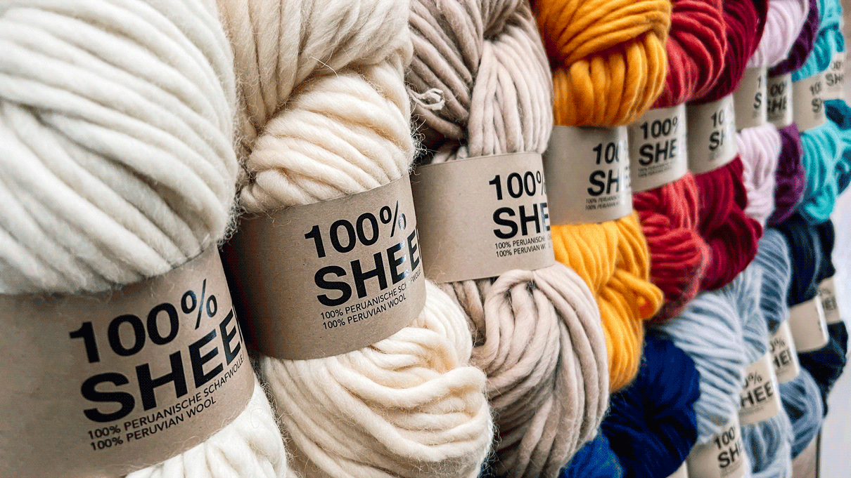 100% SHEEP Knitloop Schafwolle aus Peru