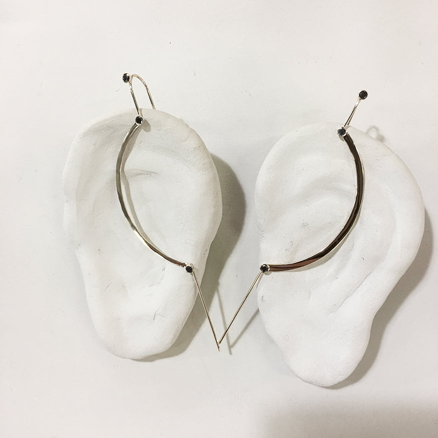 Curved Needle Earring