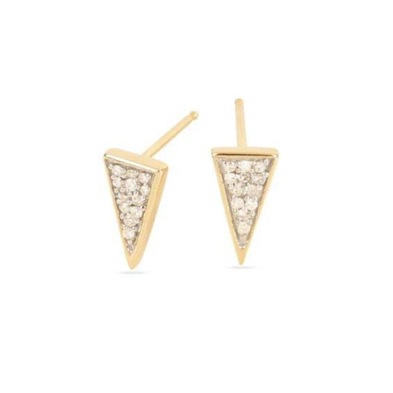 Diamond Super Tiny Long Pave Triangle 