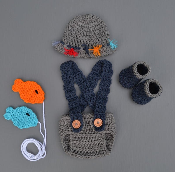 crochet baby fishing outfit pattern