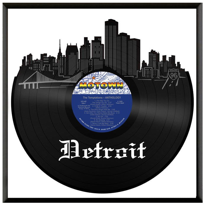 Detroit Updated Skyline Wall Art Vinylshop Us