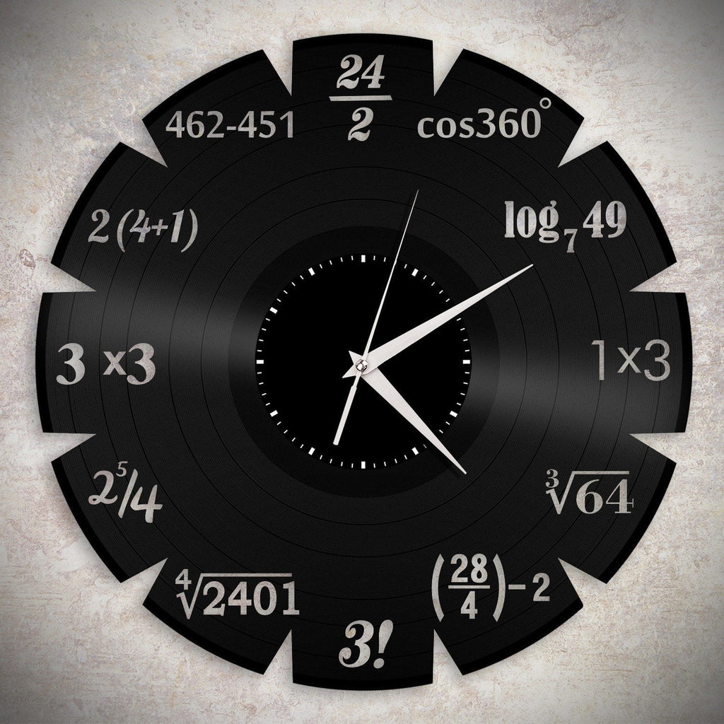 Math Vinyl Wall Clock Vinylshopus