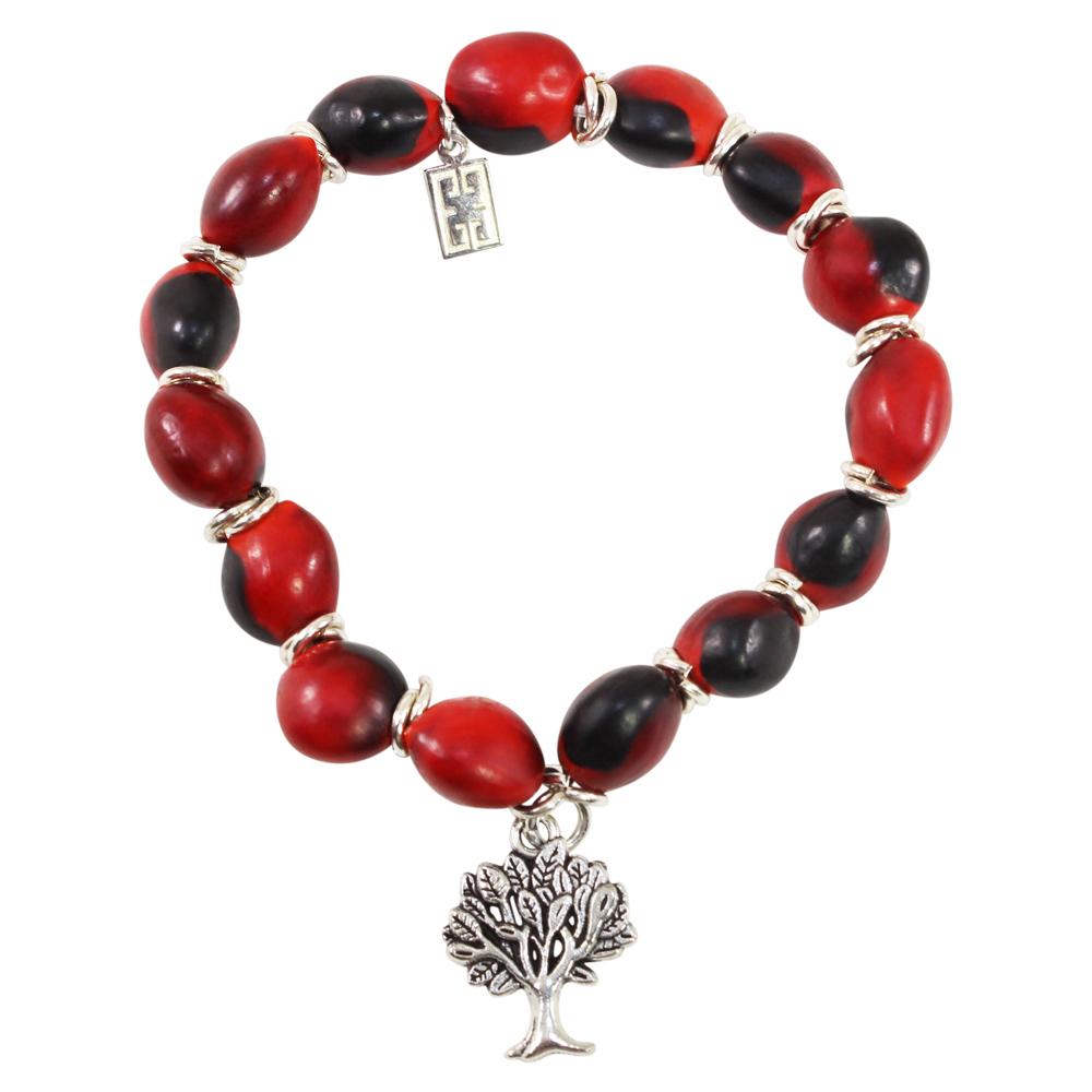Tree of Life Charm Stretchy Bracelet w/Meaningful Good Luck, Pro