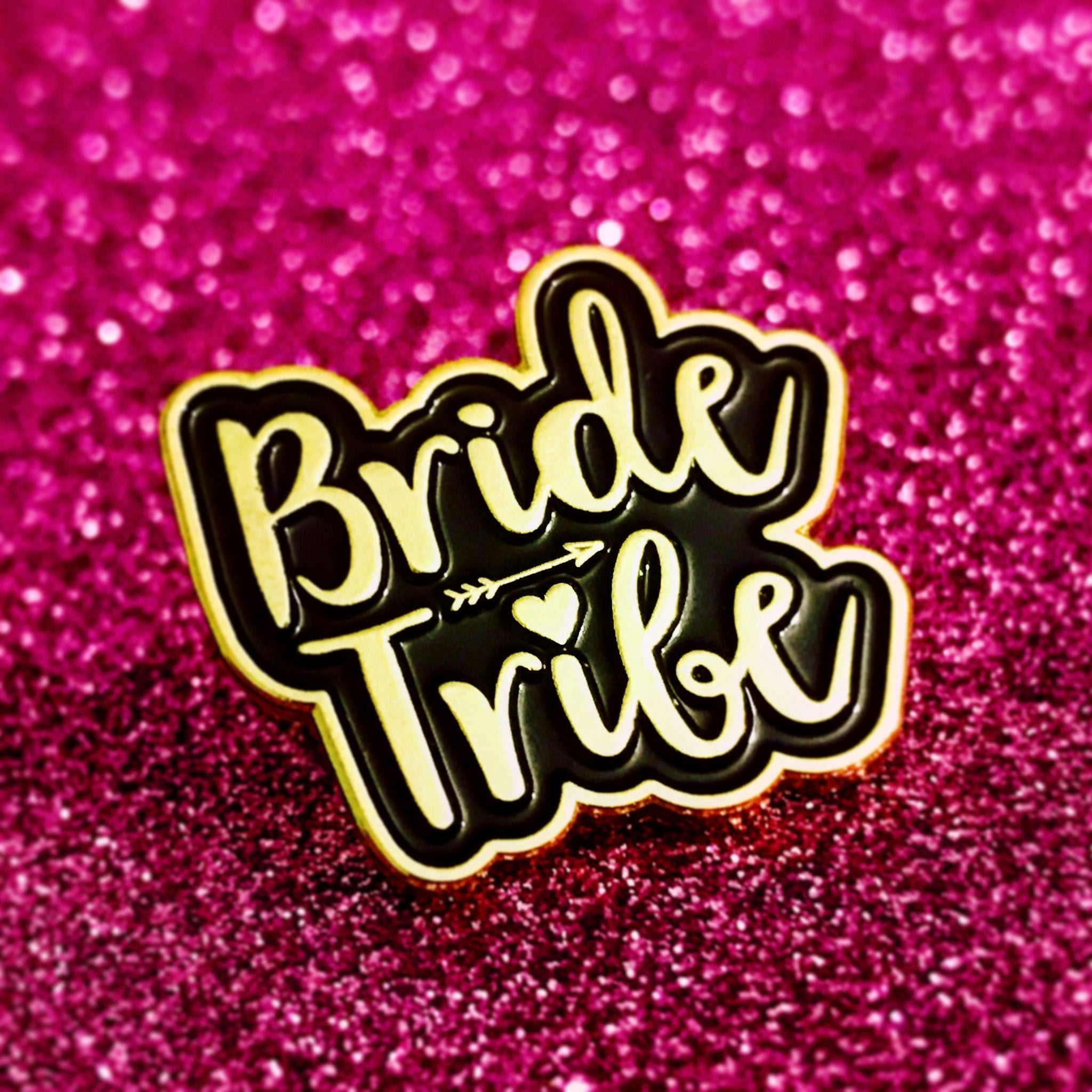 bride tribe hen party lapel pin badge