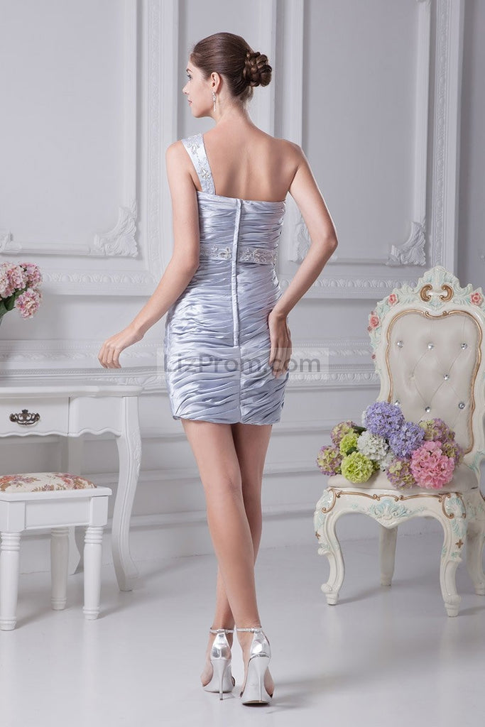 silver bodycon prom dress